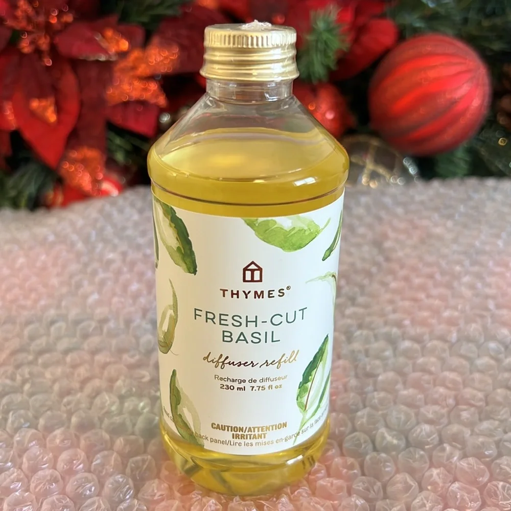 Thymes Reed Diffuser Oil - Fresh-Cut Basil - 7.75 Fl Oz